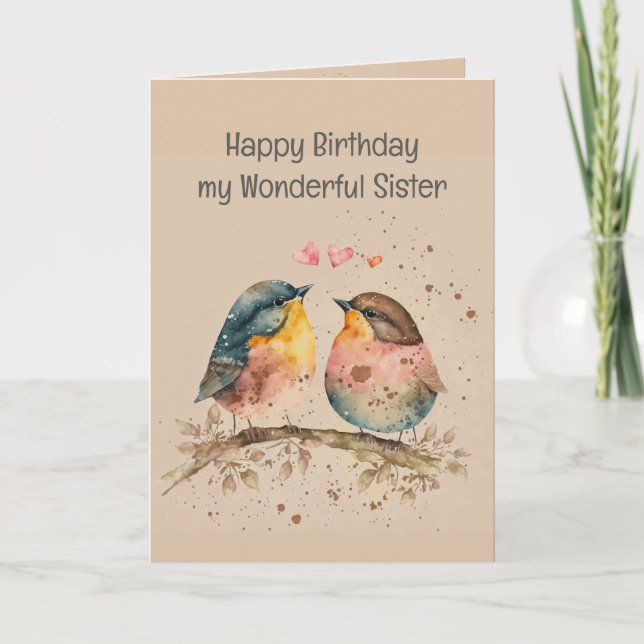 Happy Birthday Wonderful Sister Thank God for You Card (Front)