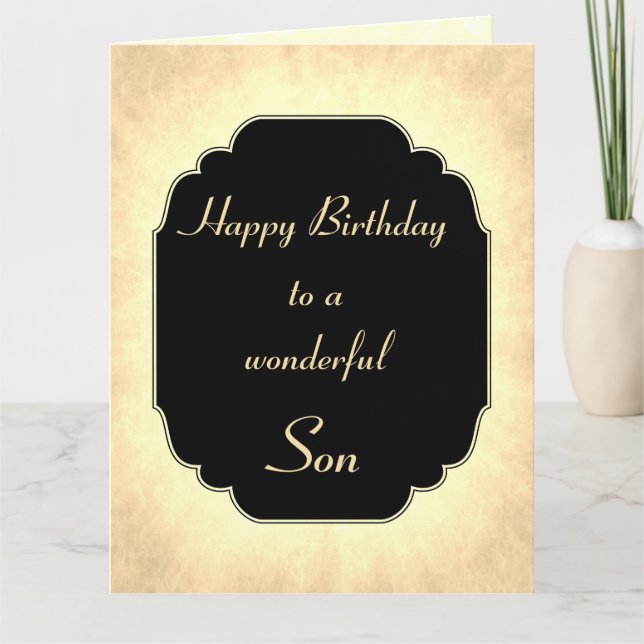 Happy Birthday wonderful Son Greeting Card (Front)