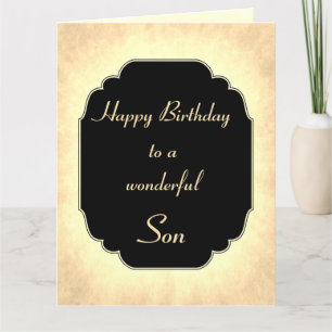 Happy Birthday wonderful Son Greeting Card