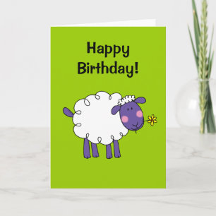 Happy birthday (woolly sheep) card