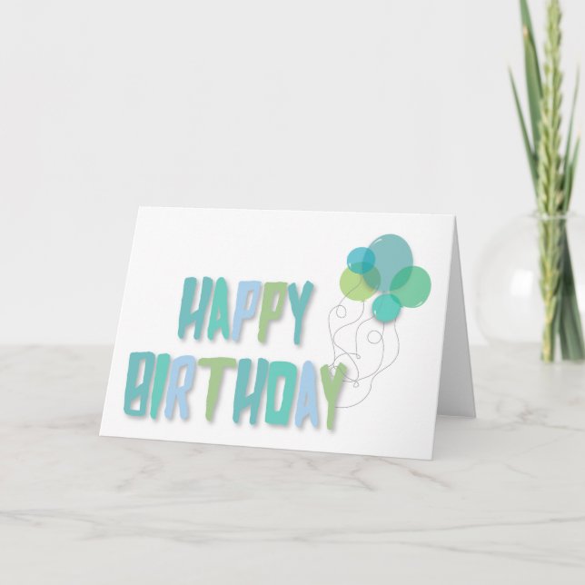 Happy Birthday Word Cloud Card (Front)