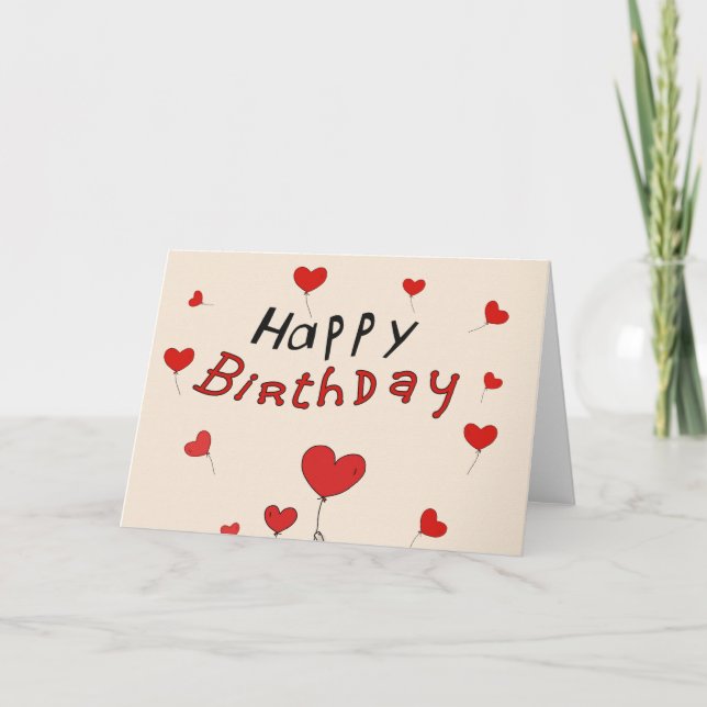 Happy Birthday Word Cloud Card (Front)