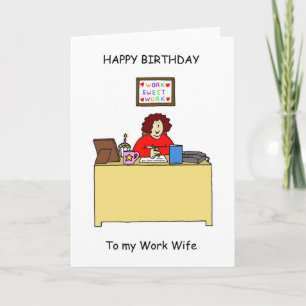 Happy Birthday Work Wife Card