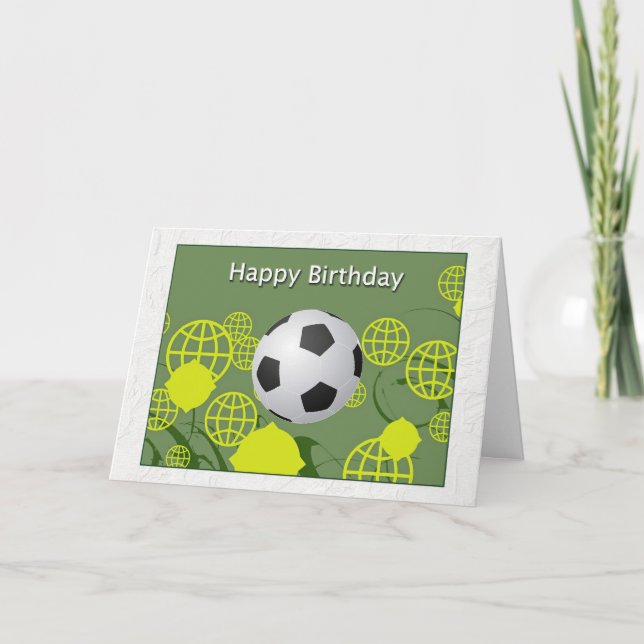 Happy Birthday World Cup Soccer Card (Front)