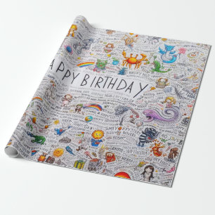 Happy Birthday Wrapping Paper 