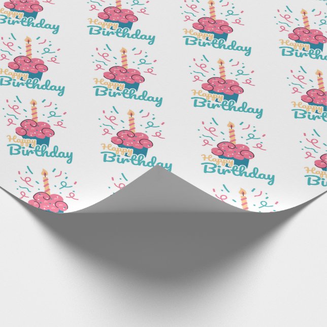 Happy Birthday  Wrapping Paper (Corner)