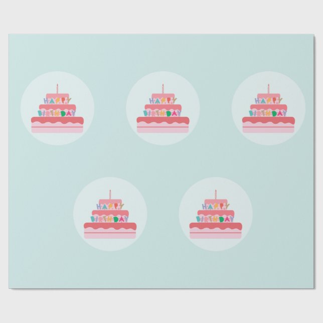 Happy Birthday Wrapping Paper (Flat)
