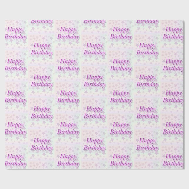 Happy Birthday!! Wrapping Paper (Flat)
