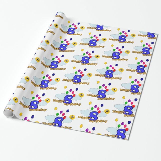 Happy birthday wrapping paper (Unrolled)