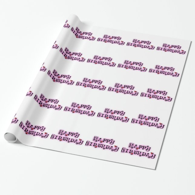Happy Birthday Wrapping Paper (Unrolled)