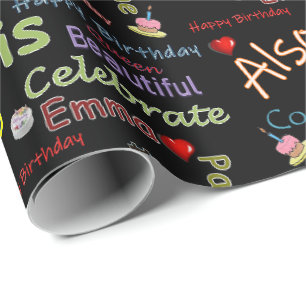 Happy Birthday Wrapping Paper Emma