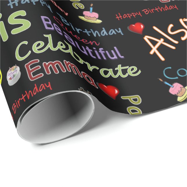 Happy Birthday Wrapping Paper Emma (Roll Corner)