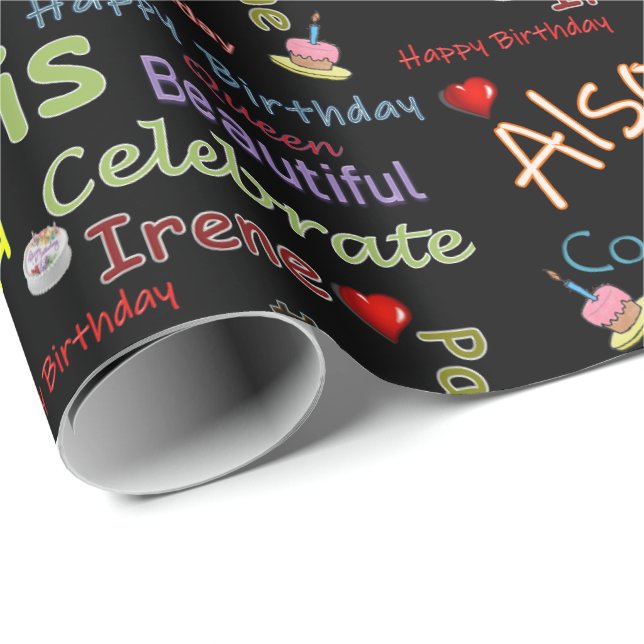 Happy Birthday Wrapping Paper Irene (Roll Corner)