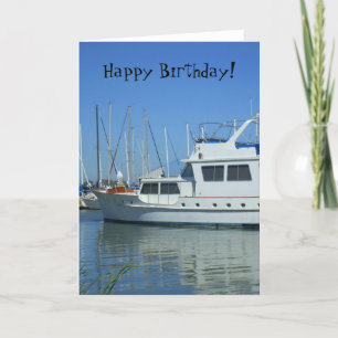 Happy Birthday Yacht greeting card