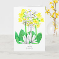 Happy Birthday Yellow Cowslip Language of Flowers 