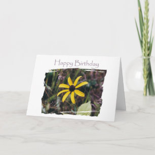 Happy Birthday Yellow Flower for Friend Card