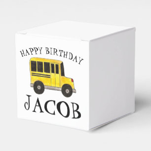 Happy Birthday Yellow School Bus Teacher Education Favour Box