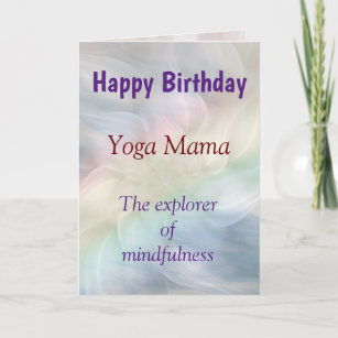 Happy Birthday Yoga Lady design Card