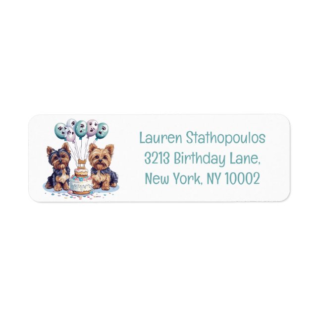 Happy Birthday Yorkie Dog (Front)