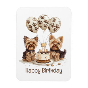 Happy Birthday Yorkie Dogs Magnet
