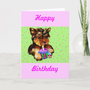 HAPPY BIRTHDAY YORKIE POO CARD