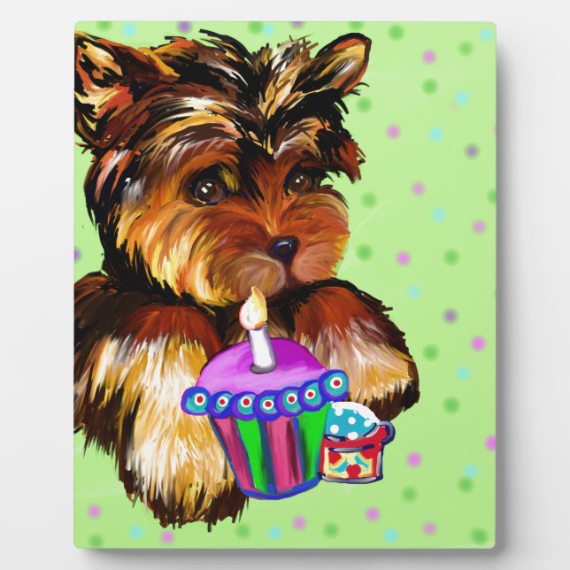 HAPPY BIRTHDAY YORKIE POO PLAQUE (Front)