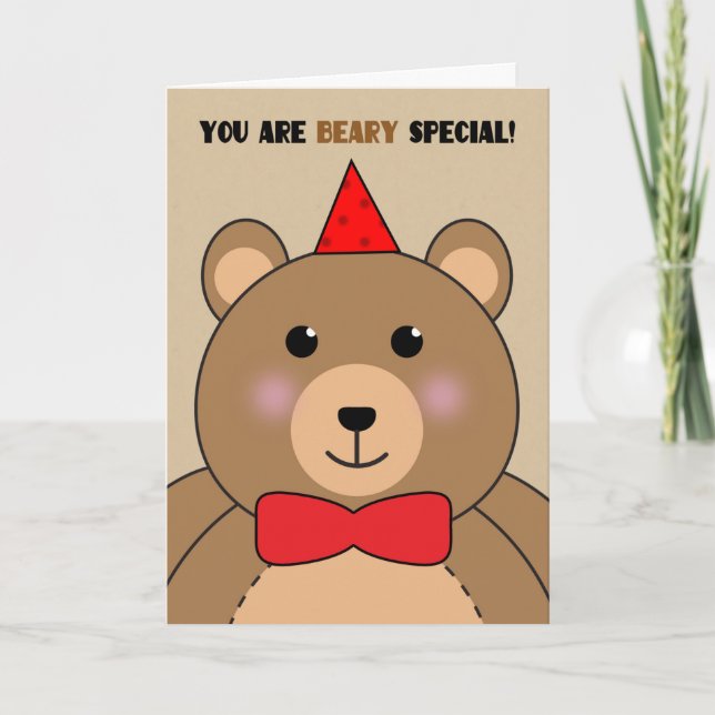 Happy Birthday You are Special Teddy Bear Holiday Card (Front)