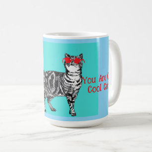 Happy Birthday You Cool Tabby Cat Mens Husband Coffee Mug