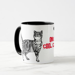 Happy Birthday You Cool Tabby Cat  Mug