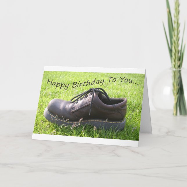 Happy Birthday - You Live In A Shoe Card (Front)