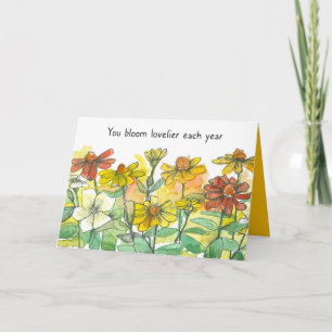 Happy Birthday You Look Lovelier Each Year  Card