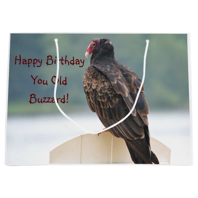 Happy Birthday You Old Buzzard Large Gift Bag (Front)
