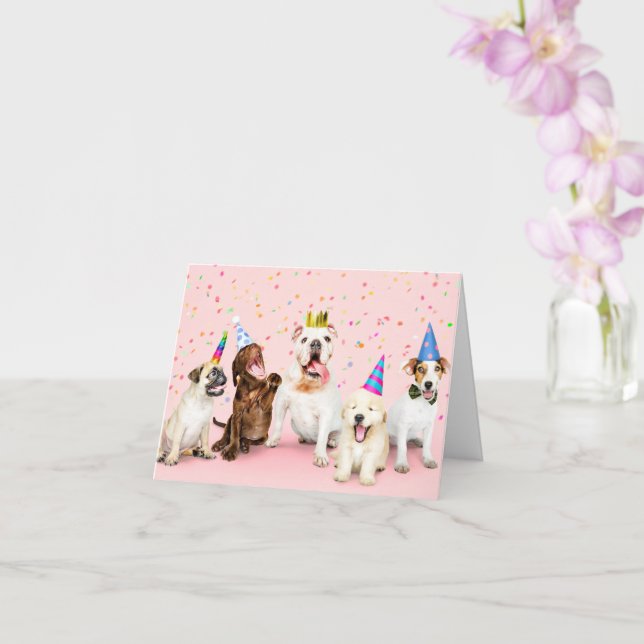 Happy Birthday You Party Animal Card (Orchid)