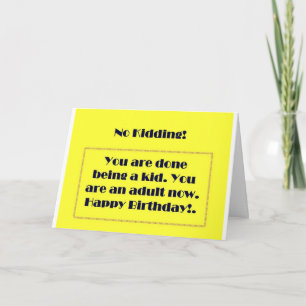 HAPPY BIRTHDAY YOUNG ADULT LOOK OUT CARD