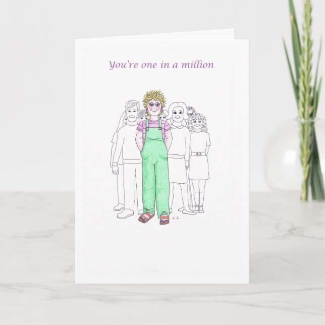 Happy Birthday-You're one in a million Card (Front)