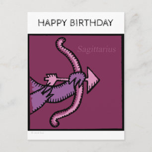 Happy Birthday Zodiac Sign Sagittarius Postcard