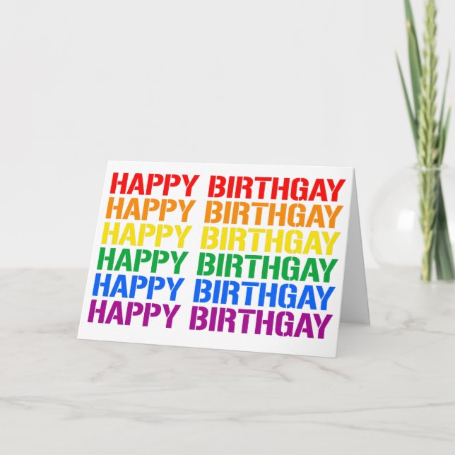 Happy Birthgay Card (Front)