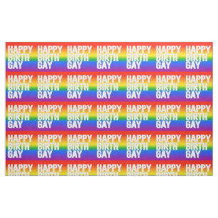 Happy Birthgay Fabric