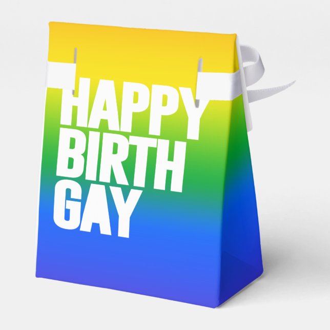 Happy Birthgay Favour Box (Back Side)