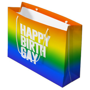Happy Birthgay Large Gift Bag