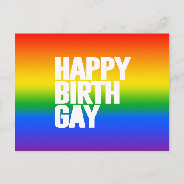 Happy Birthgay Postcard (Front)