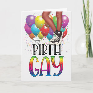 Happy BirthGAY Teen African American Birthday Card