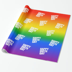 Happy Birthgay Wrapping Paper