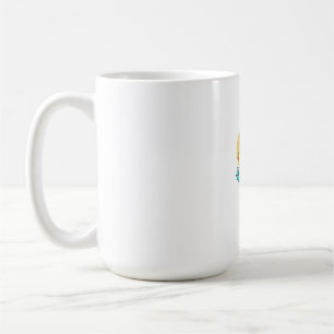 Happy Bitcoin Wearing Sunglasses Surfing a Blockch Coffee Mug
