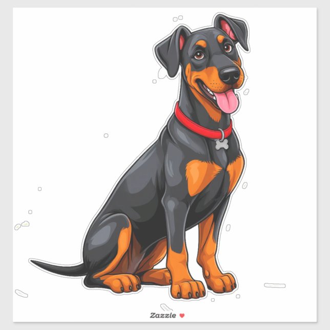 Happy Black and Tan Dog (Sheet)