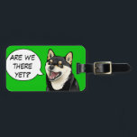 Happy black and tan Shiba Inu Dog Customisable Tag<br><div class="desc">Sassy Shiba Inu in a trio of colours!</div>