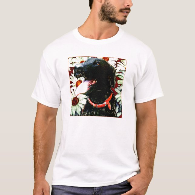 HAPPY BLACK LAB FACE T-Shirt (Front)