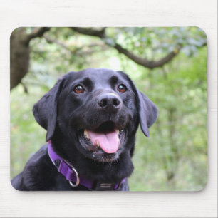 Happy Black Labrador Mouse Mat