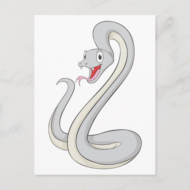 Happy Black Mamba Snake Postcard (Front)