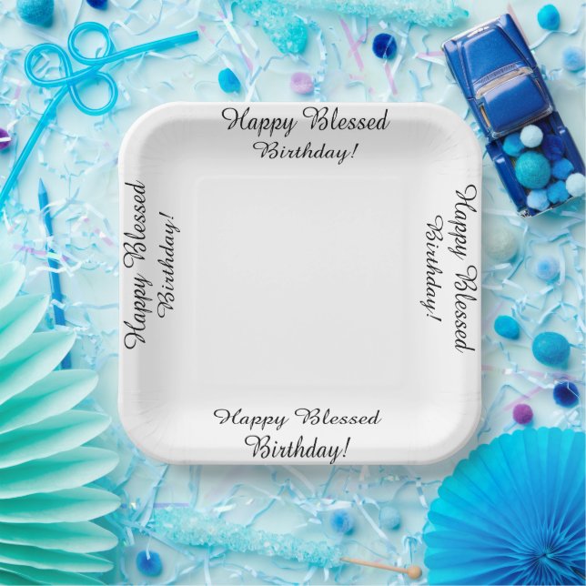 Happy Blessed Birthday! Paper Plate (Party)